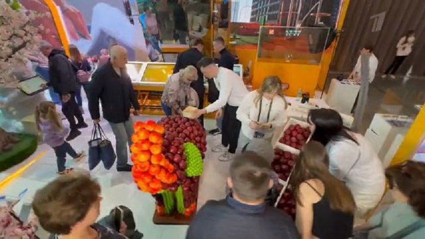 В Москве гости выставки Россия спасли ставропольского слона с помощью яблок