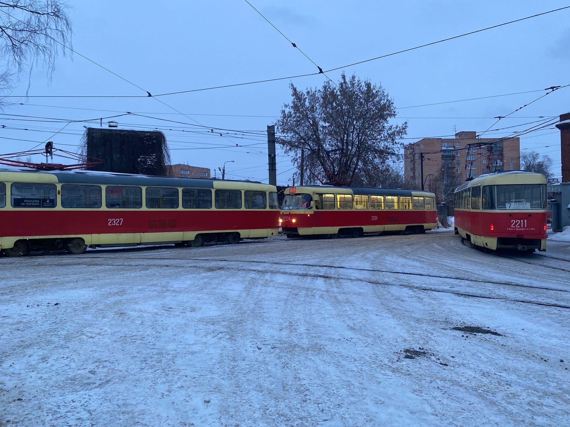 В Ижевске возобновили движение трамваев 10 и 12 от улицы Халтурина до Ворошилова